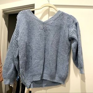 Periwinkle Cropped Sweater